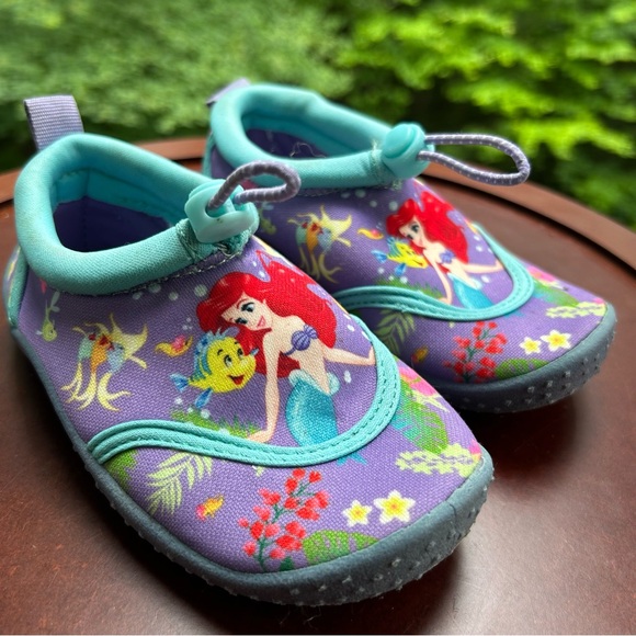 Disney Ariel Water Shoes | Size 7/8 Toddler Girl | Little Mermaid  | Adjustable - Picture 3 of 11